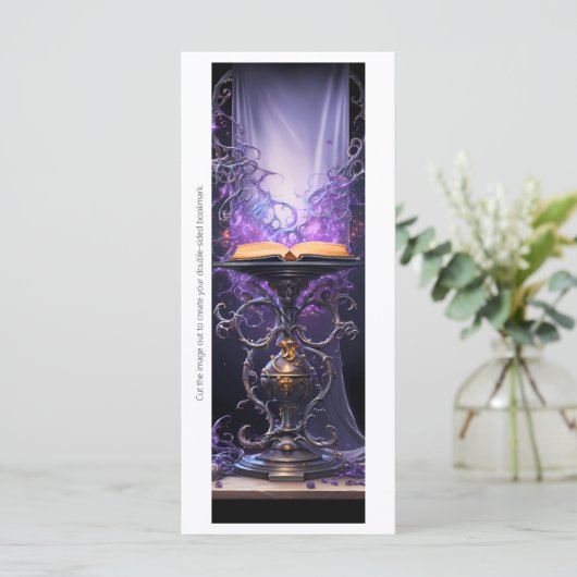 紫色のゴシック様式のグリモアのブックマークを作成する (スタンド正面)