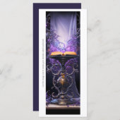 紫色のゴシック様式のグリモアのブックマークを作成する (正面/裏面)