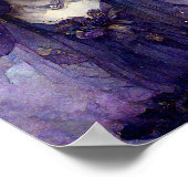 紫色のゴシック様式の妖精ファンタジーアートポスター ポスター (角)