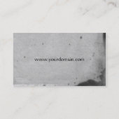 紫色のゴシック様式フクロウのイラストレーション 名刺 (裏面)