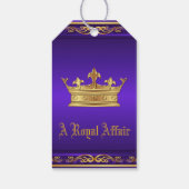 紫色のゴールドプリンセスのギフトタグ ギフトタグ (裏面)
