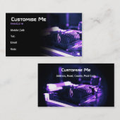 紫色のサイバーの名刺 名刺 (正面/裏面)