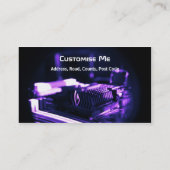 紫色のサイバーの名刺 名刺 (裏面)