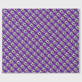 紫色のサッカーのお母さん ラッピングペーパー (フラット)