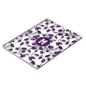 紫色のサッカーボールパターンのキッズスポーツ ノートブック (左側)