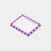 紫色のサッカーボール モノグラム ポストイット (アングル)