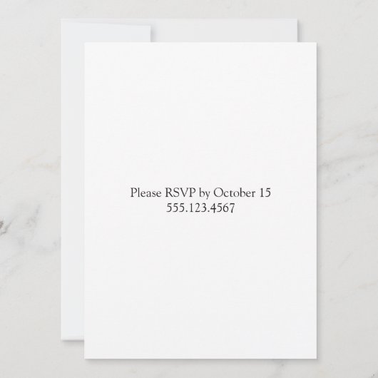 紫色のサテンリボンの結婚式 招待状 (裏面)