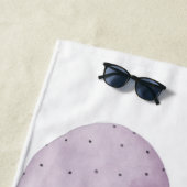 紫色のサボテン ビーチタオル (インサイチュ)