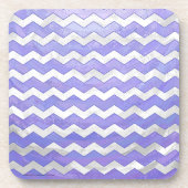 紫色のサンシェブロン模様 コースター (正面)