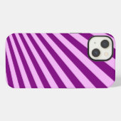 紫色のサンレイの背景 iPhoneケース (裏面横)