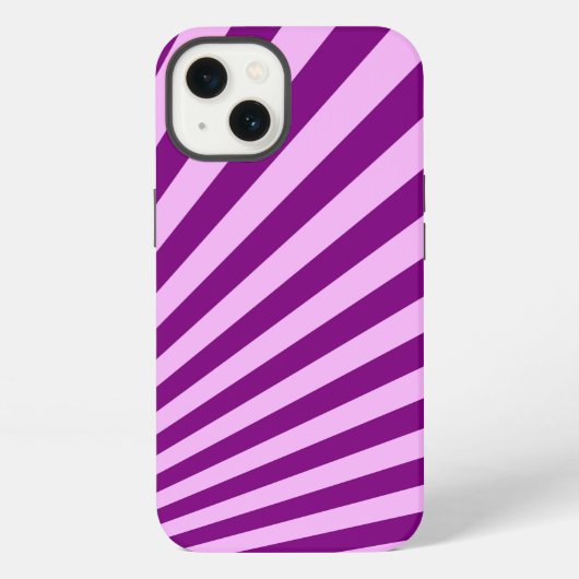 紫色のサンレイの背景 iPhoneケース (裏面)