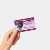 紫色のサービスドッグIDカード バッジ (手持ち)
