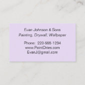 紫色のサ絵を描ンプル 名刺 (裏面)