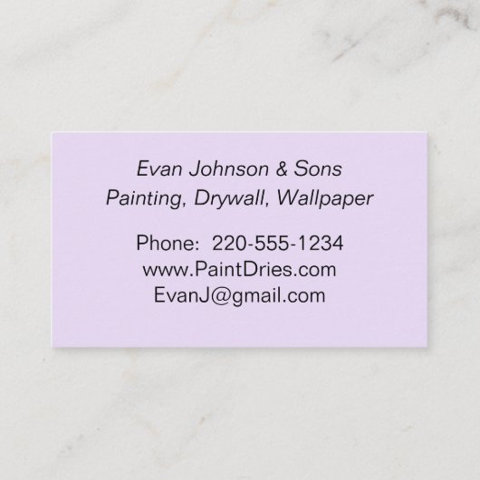 紫色のサ絵を描ンプル 名刺 (裏面)