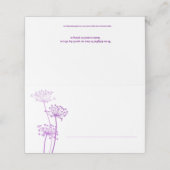 紫色のシェビルがアートヘッ結婚ドの プレイスカード (外部開封)