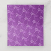 紫色のシェビルがアートヘッ結婚ドの プレイスカード (内部開封)