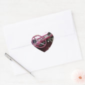 紫色のシェビーベルエア ハートシール (封筒)