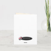 紫色のシェブロンおよびPaschaベージュパーソナライズなカード カード (裏面)