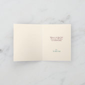 紫色のシェブロンとベージュのパーソナライズされたイースターカード シーズンカード (内部)