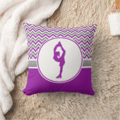 紫色のシェブロンのフィギュアスケート選手の装飾用クッション クッション (ブランケット)