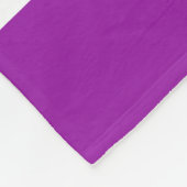 紫色のシェブロンのモノグラムのな応援かPom フリースブランケット (角)