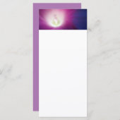 紫色のシェード付きラックカード (正面/裏面)