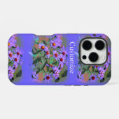 紫色のシオンのiPhoneケース iPhoneケース (裏面横)