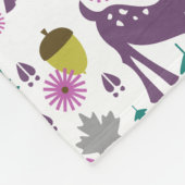 紫色のシカのパーソナライズな女の子 フリースブランケット (角)