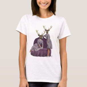 紫色のシカの双生児 Tシャツ