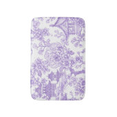 紫色のシノワズリ・トワル ドラゴン 桜 バスマット (正面縦)