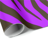 紫色のシマウマのアニマルプリントパターン ラッピングペーパー (ロールコーナー)