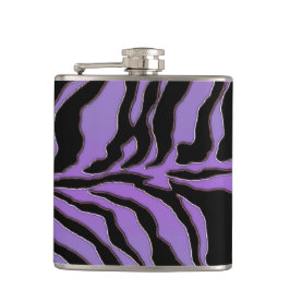 紫色のシマウマのストライプのなアニマルプリントのフラスコ フラスク