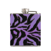 紫色のシマウマのストライプのなアニマルプリントのフラスコ フラスク (裏面)