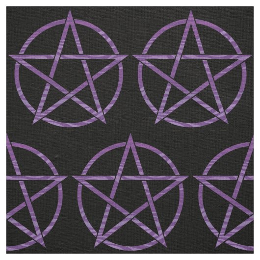 紫色のシマウマの五芒星 ファブリック (見本)