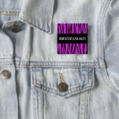 紫色のシマウマの新婦付添人 缶バッジ (インサイチュ)