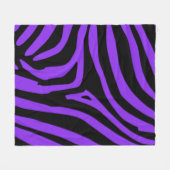 紫色のシマウマ フリースブランケット (正面(横))