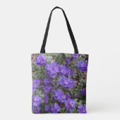 紫色のシャクナゲの花 フローラル トートバッグ (裏面)