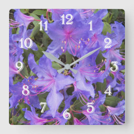 紫色のシャクナゲの花 ラージ壁時計