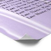 紫色のシルクと紫色の真珠の座席表 ポスター (角)