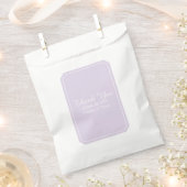 紫色のシンプルでエレガントな結婚式 フェイバーバッグ (クリップ留めされた状態)
