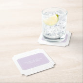 紫色のシンプルでエレガントな結婚式 ペーパーコースター (インサイチュ)