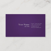 紫色のシンプルなProfressionalの名刺 名刺 (裏面)