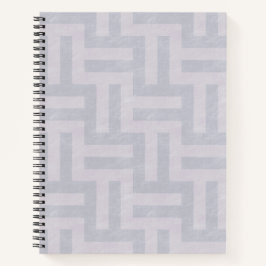 紫色のジオメトリックストライプ ノートブック