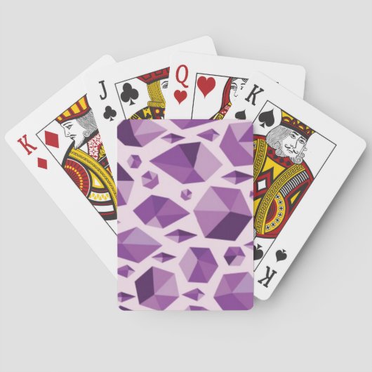 紫色のジオメトリ形状 トランプ (裏面)