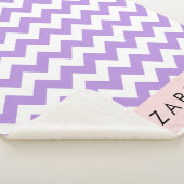 紫色のジグザグ、紫のシェブロン、あなたの名前 シェルパブランケット (3/4)