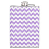 紫色のジグザグ、紫の山形、幾何学模様 フラスク (裏面)