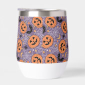 紫色のジャック・O・ランタンのハロウィンパターン (右面)