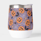 紫色のジャック・O・ランタンのハロウィンパターン (左面)