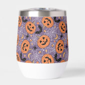 紫色のジャック・O・ランタンのハロウィンパターン (正面)