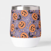 紫色のジャック・O・ランタンのハロウィンパターン (背面)